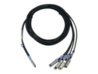 Cisco Direct-Attach Breakout Cable - Cable de red - QSFP+ (M) a SFP+ (M) - 3 m - gris - para P/N: N9K-C93180YC-FX3, N9K-C9336C-FX2-E, NC55-MPA-4H-HX-S=, NC57-24X400G-BA=, UCS-FI-64108 QSFP-4SFP10G-CU3M=