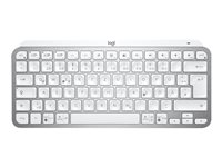 Logitech MX Keys Mini - Teclado - retroiluminación - Bluetooth - QWERTY - EE. UU. - gris pálido 920-010499