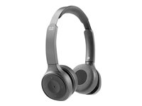 Cisco Headset 730 - Auricular - en oreja - Bluetooth - inalámbrico - cancelación de sonido activo - USB, conector de 3,5 mm - negro carbón HS-WL-730-BUNA-C