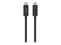 Belkin CONNECT - Cable Thunderbolt - USB-C (M) reversible a USB-C (M) reversible - Thunderbolt 4 - 2 m - activo, suministro de potencia USB (100W) - para P/N: INC006TTSGY INZ002BT2MBK