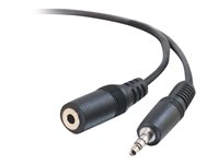 C2G - Cable alargador de audio - miniconector estéreo macho a miniconector estéreo hembra - 3 m - blindado - moldeado 80093