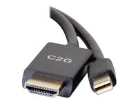 C2G 3ft Mini DisplayPort Male to HDMI Male Passive Adapter Cable - 4K 30Hz - Adaptador de vídeo - Mini DisplayPort macho a HDMI macho - 90 cm - negro - pasivo, compatibilidad con 4K 84435