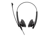 Jabra BIZ 1100 Duo - Auricular - en oreja - cableado - conector de 3,5 mm - negro - académico - Certificado por Zoom, Certificado para Equipos de Microsoft 1159-0139-EDU