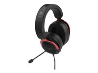 ASUS TUF Gaming H3 - Auricular - tamaño completo - cableado - conector de 3,5 mm - negro, rojo 90YH02AR-B1UA00