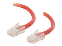 C2G Cat5e Non-Booted Unshielded (UTP) Network Crossover Patch Cable - Cable cruzado - RJ-45 (M) a RJ-45 (M) - 2 m - UTP - CAT 5e - trenzado, uniboot - rojo 83334