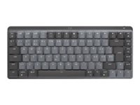 Logitech Master Series MX Mechanical Mini - Teclado - retroiluminación - inalámbrico - Bluetooth LE - QWERTZ - suizo - interruptor: Tactile Quiet - grafito 920-010775