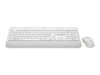 Logitech Signature MK650 Combo for Business - Juego de teclado y ratón - inalámbrico - 2.4 GHz, Bluetooth LE - QWERTY - nórdico (danés/finés/noruego/sueco) - blanco hueso 920-011038