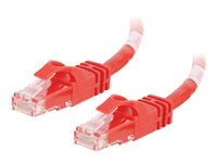 C2G Cat6 Booted Unshielded (UTP) Network Patch Cable - Cable de interconexión - RJ-45 (M) a RJ-45 (M) - 5 m - UTP - CAT 6 - moldeado, sin enganches, trenzado - rojo 83450