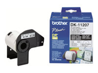 Brother DK-11207 - Negro sobre blanco - 100) etiquetas CD/DVD - para Brother QL-1050, 1060, 500, 550, 560, 570, 580, 600, 650, 700, 710, 720, 820 DK11207