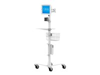 Compulocks Galaxy Tab A8 10.5-inch Medical Rolling Cart With Galaxy Medical Articulating arm Rolling Cart - Carrito - extensible - para PC Tablet - brazo articulado - bloqueable - médico - metal, aluminio de alta calidad - blanco - tamaño de pantalla: 10.5" - para Samsung Galaxy Tab A8 MCRSTDEXW105GA8SW