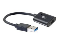 C2G USB C to USB Adapter - SuperSpeed USB Adapter - 5Gbps - F/M - Adaptador USB - USB-C (H) reversible a USB Tipo A (M) - USB 3.0 - 15.2 cm - moldeado - negro 54428