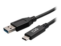 C2G 1ft USB-C to USB-A SuperSpeed USB 5Gbps Cable M/M - Cable USB - USB Tipo A (M) a USB-C (M) - USB 3.2 Gen 1 - 30 V - 3 A - 30 cm - moldeado - negro C2G28875