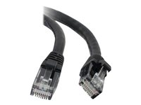 C2G Cat5e Booted Unshielded (UTP) Network Patch Cable - Cable de interconexión - RJ-45 (M) a RJ-45 (M) - 30 cm - UTP - CAT 5e - moldeado, sin enganches, trenzado - negro 83179