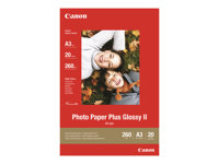 Canon Photo Paper Plus Glossy II PP-201 - Brillante - A3 (297 x 420 mm) 20 hoja(s) papel fotográfico brillante - para PIXMA iX4000, iX5000, iX7000, PRO-1, PRO-10, PRO-100, Pro9000, Pro9500 2311B020