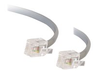 C2G RJ11 6P4C Straight Modular Cable - Cable de teléfono - RJ-11 (M) a RJ-11 (M) - 10 m - gris 83867