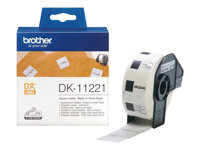 Brother DK-11221 - Negro sobre blanco - 23 x 23 mm 1000 etiqueta(s) etiquetas - para Brother QL-1050, 1060, 500, 550, 560, 570, 580, 600, 650, 700, 710, 720, 820 DK11221