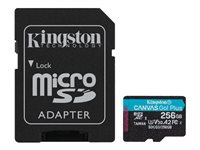 Kingston - Tarjeta de memoria flash (adaptador microSDXC a SD Incluido) - 256 GB - A2 / Video Class V30 / UHS-I U3 / Class10 - microSDXC UHS-I SDCG3/256GB