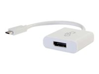 C2G USB C to DisplayPort Adapter Converter - USB Type C to DisplayPort White - Adaptador de vídeo externo - USB 3.1 - DisplayPort - blanco 80520