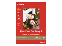 Canon Photo Paper Plus Glossy II PP-201 - Brillante - A4 (210 x 297 mm) - 275 g/m² - 20 hoja(s) papel fotográfico brillante - para PIXMA iP100, iP2600, iP2700, iX7000, MG2555, MG8250, MX7600, MX850, PRO-1, PRO-10, 100 2311B019