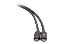 C2G 6ft Thunderbolt 4 USB C Active Cable - USB C to USB C - 40Gbps - M/M - Cable Thunderbolt - USB-C (M) a USB-C (M) - USB 3.2 / DisplayPort 2.1 / Thunderbolt 4 - 30 V - 1.83 m - suministro de potencia USB (100W), admite 8K60Hz, admite 4K60Hz (4096 x 2160), admite Ethernet - negro C2G28887