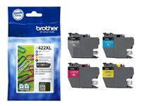 Brother LC422XL - Paquete de 4 - negro, amarillo, cián, magenta - original - cartucho de tinta - para Brother MFC-J5340DW, MFC-J5345DW, MFC-J5740DW, MFC-J6540DW, MFC-J6940DW LC422XLVAL