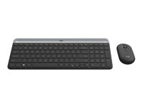 Logitech Slim Wireless Combo MK470 - Juego de teclado y ratón - inalámbrico - 2.4 GHz - Checo - grafito 920-009260