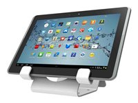 Compulocks Universal Tablet Holder Display With Keyed Cable Lock - Base - para PC Tablet - bloqueable - aluminio de alta calidad - blanco - se puede instalar en una superficie CL12UTHWB