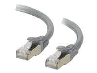 C2G Cat6a Booted Shielded (STP) Network Patch Cable - Cable de interconexión - RJ-45 (M) a RJ-45 (M) - 1 m - STP - CAT 6a - moldeado, sin enganches, trenzado - gris 89901