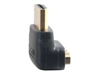 C2G 90° Down Adapter - Adaptador HDMI - HDMI macho a HDMI hembra - negro - conector de 90° 80562