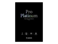 Canon Photo Paper Pro Platinum - A4 (210 x 297 mm) - 300 g/m² - 20 hoja(s) papel fotográfico brillante - para PIXMA iP3600, MP240, MP480, MP620, MP980 2768B016