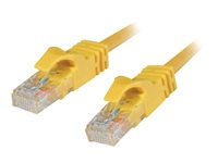 C2G Cat6 Booted Unshielded (UTP) Network Patch Cable - Cable de interconexión - RJ-45 (M) a RJ-45 (M) - 7 m - UTP - CAT 6 - moldeado, sin enganches, trenzado - amarillo 83471