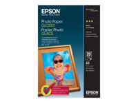 Epson - Brillante - A3 (297 x 420 mm) - 200 g/m² - 20 hoja(s) papel fotográfico brillante - para Expression Photo XP-970; SureColor P706, SC-T5160, T3160, T5160; WorkForce WF-7840, 7845 C13S042536