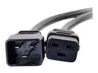 C2G - Cable de alimentación - IEC 60320 C19 a IEC 60320 C20 - CA 250 V - 15 A - 30 cm - negro 80706