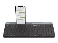 Logitech Slim Multi-Device K580 - Teclado - Bluetooth, 2.4 GHz - Pan Nordic - grafito 920-009274