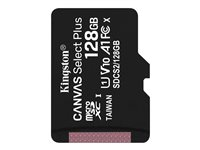 Kingston Canvas Select Plus - Tarjeta de memoria flash - 128 GB - A1 / Video Class V10 / UHS Class 1 / Class10 - microSDXC UHS-I SDCS2/128GBSP