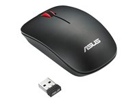 ASUS WT300 - Ratón - diestro y zurdo - óptico - inalámbrico - 2.4 GHz - receptor inalámbrico USB - negro, rojo 90XB0450-BMU000