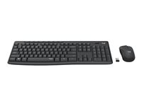 Logitech MK295 Silent - Juego de teclado y ratón - inalámbrico - 2.4 GHz - AZERTY - alemán - grafito 920-009803