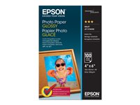 Epson - Brillante - 102 x 152 mm - 200 g/m² - 100 hoja(s) papel fotográfico brillante - para EcoTank ET-2750, 2751, 4750; SureColor P706; WorkForce WF-7845; WorkForce Pro WF-3725 C13S042548