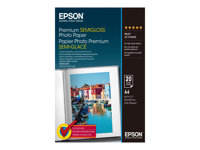 Epson Semigloss Photo Paper - Semibrillante - A4 (210 x 297 mm) 20 hoja(s) papel fotográfico brillante - para EcoTank ET-2750, 2751, 2756, 4750; Expression Home HD XP-15000; Expression Premium XP-6005 C13S041332