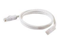 C2G Cat6 Booted Unshielded (UTP) Network Patch Cable - Cable de interconexión - RJ-45 (M) a RJ-45 (M) - 10 m - UTP - CAT 6 - moldeado, sin enganches, trenzado - blanco 83492