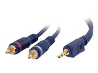 C2G Velocity - Cable de audio - RCA macho a miniconector estéreo macho - 3 m - blindado 80275