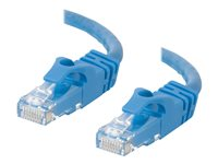 C2G Cat6 Booted Unshielded (UTP) Network Patch Cable - Cable de interconexión - RJ-45 (M) a RJ-45 (M) - 5 m - UTP - CAT 6 - moldeado, sin enganches, trenzado - azul 83390