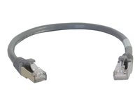 C2G Cat6a Booted Shielded (STP) Network Patch Cable - Cable de interconexión - RJ-45 (M) a RJ-45 (M) - 5 m - STP - CAT 6a - moldeado, sin enganches, trenzado - gris 89905