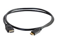 C2G Value Series 2m High Speed HDMI to HDMI Mini Cable with Ethernet - 4K - UltraHD - Cable HDMI con Ethernet - HDMI macho a mini HDMI macho - 2 m - negro 82008