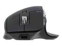 Logitech Master Series MX MASTER 3S - Ratón - ergonómico - óptico - 7 botones - inalámbrico - Bluetooth, 2.4 GHz - receptor de USB Logitech Logi Bolt - grafito 910-006559