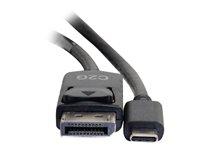 C2G - Cable adaptador - USB-C (M) a DisplayPort (M) - USB 3.1 / Thunderbolt 3 / DisplayPort - 30.5 cm - compatibilidad con 4K, contactos en oro electrolítico - negro 26899