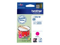 Brother LCLC22UM - XL - magenta - original - cartucho de tinta - para Brother DCP-J785DW, MFC-J985DW; INKvestment Work Smart MFC-J985DW, MFC-J985DW XL LC22UM