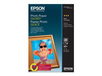 Epson - Brillante - A3 Plus (329 x 483 mm) - 200 g/m² - 20 hoja(s) papel fotográfico brillante - para Expression Photo HD XP-15000; SureColor P706, SC-P405; WorkForce WF-7720, 7725, 7845 C13S042535