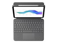 Logitech Folio Touch - Caja de teclado y folio - con panel táctil - retroiluminación - Apple Smart connector - QWERTY - italiano - gris Oxford - para Apple 10.9-inch iPad Air (4ª generación) 920-009962