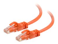 C2G Cat6 Booted Unshielded (UTP) Network Patch Cable - Cable de interconexión - RJ-45 (M) a RJ-45 (M) - 5 m - UTP - CAT 6 - moldeado, sin enganches, trenzado - naranja 83578